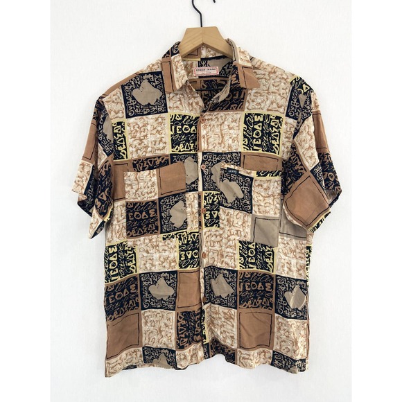 Guess Other - Vintage Single Stitch Men's GUESS Vintage 100% Rayon Printed Buttondown Shirt